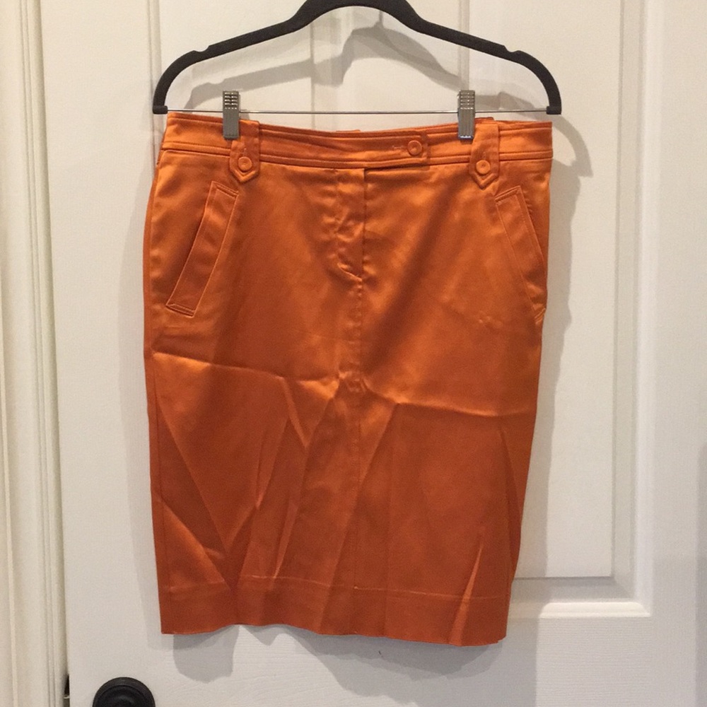 MISSONI ORANGE SATIN MINI SKIRT SIZE 8